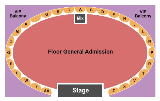 THE RAVE MILWAUKEE GA FLOOR VIP BALC Seating Map Seating Chart