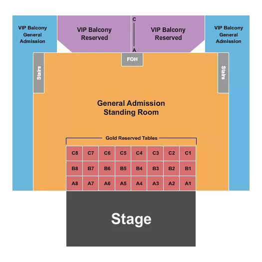 THE RAVE MILWAUKEE ENDSTAGE GC Seating Map Seating Chart
