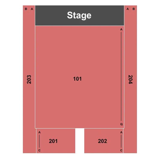 THE RAVE MILWAUKEE ENDSTAGE RESERVED Seating Map Seating Chart