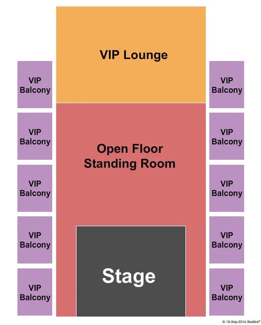 THE RAVE MILWAUKEE END STAGE GA FLR Seating Map Seating Chart
