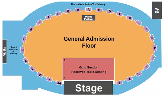 THE RAVE MILWAUKEE ENDSTAGE TABLES Seating Map Seating Chart