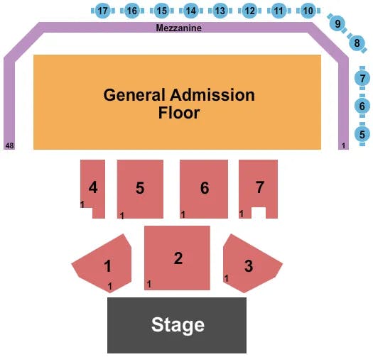 THE RITZ RALEIGH ENDSTAGE 2 Seating Map Seating Chart