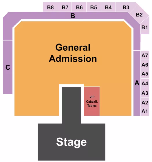 THE RITZ RALEIGH ENDSTAGE GA FLOOR 3 Seating Map Seating Chart
