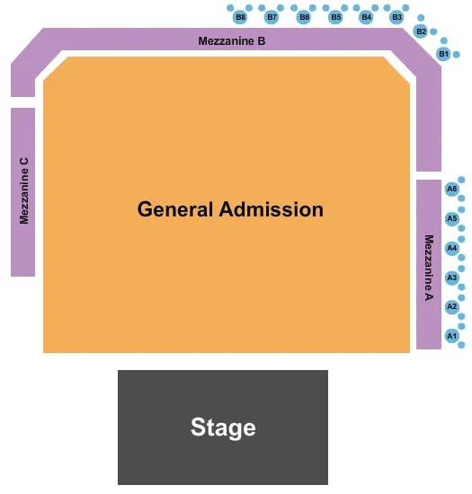 THE RITZ RALEIGH ENDSTAGE GA FLOOR 2 Seating Map Seating Chart