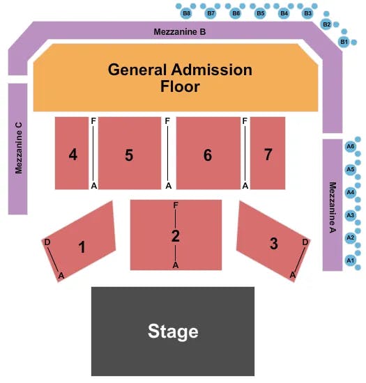 THE RITZ RALEIGH ENDSTAGE 3 Seating Map Seating Chart