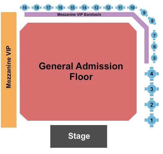THE RITZ RALEIGH ENDSTAGE GA FLOOR Seating Map Seating Chart
