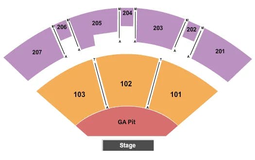  ENDSTAGE GA PIT Seating Map Seating Chart