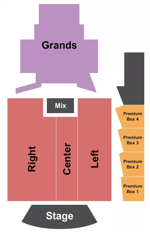 THE SALT SHED INDOORS CHICAGO RESERVED GRANDS PREMIUM Seating Map Seating Chart