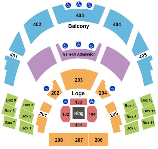 THE SHOW AGUA CALIENTE CASINO BOXING 2 Seating Map Seating Chart