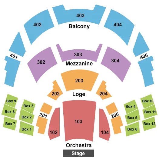 THE SHOW AGUA CALIENTE CASINO END STAGE Seating Map Seating Chart
