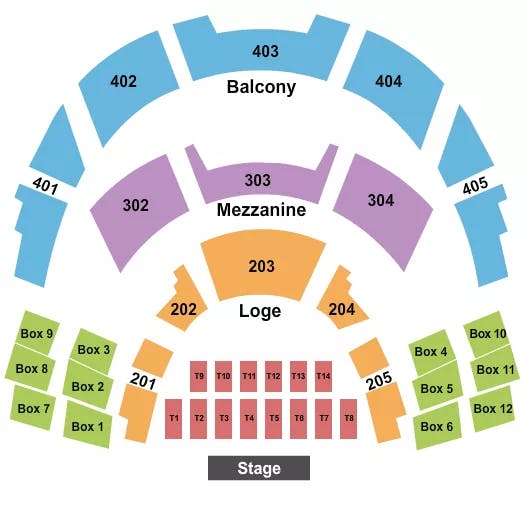 THE SHOW AGUA CALIENTE CASINO ENDSTAGE TABLES Seating Map Seating Chart
