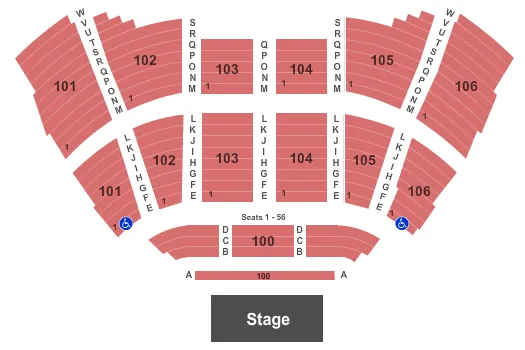  END STAGE Seating Map Seating Chart