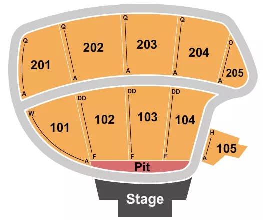  ENDSTAGE GA PIT Seating Map Seating Chart