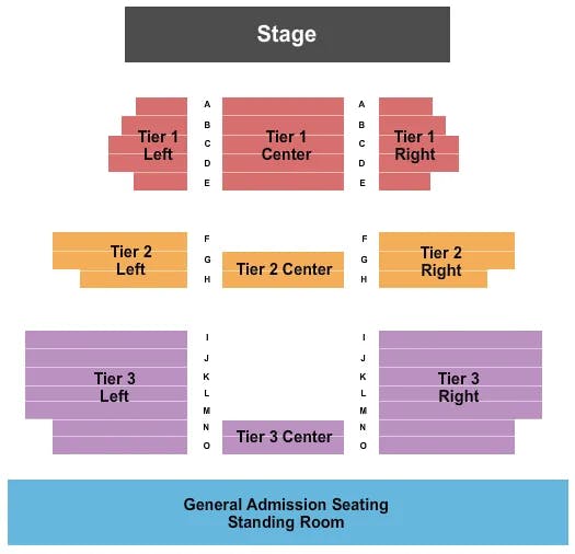 THE STRAND THEATRE RI ENDSTAGE 2 Seating Map Seating Chart