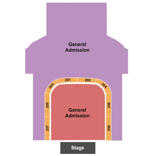 THE TABERNACLE GA 200 FRONT ROW RESERVED Seating Map Seating Chart