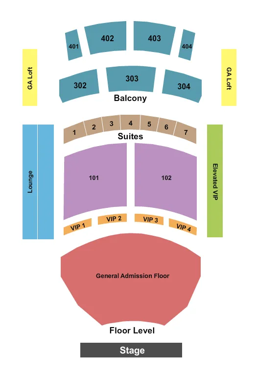 THE THEATER AT VIRGIN HOTELS LAS VEGAS LITTLE BIG TOWN Seating Map Seating Chart