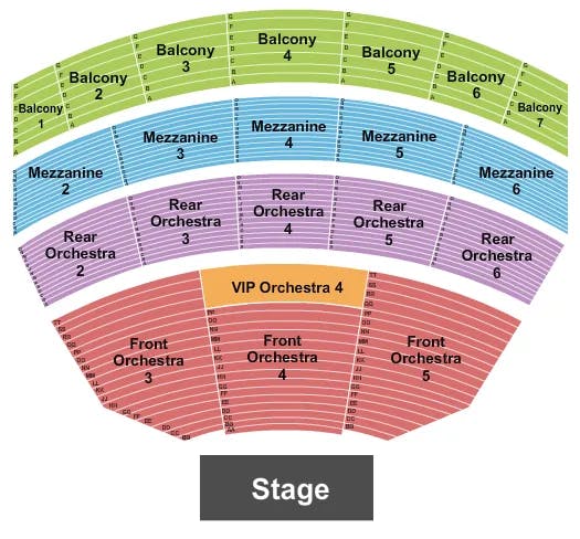  END STAGE Seating Map Seating Chart