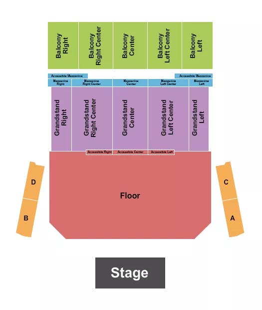  GA FLOOR RSV GRANDSTAND BALC Seating Map Seating Chart