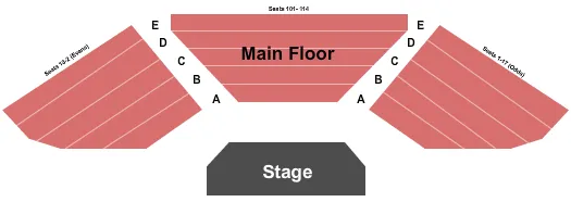 THE UNICORN THEATRE MA END STAGE Seating Map Seating Chart