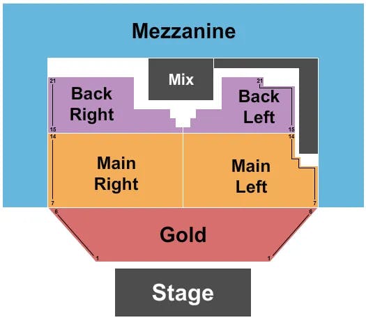  ENDSTAGE RESERVED Seating Map Seating Chart