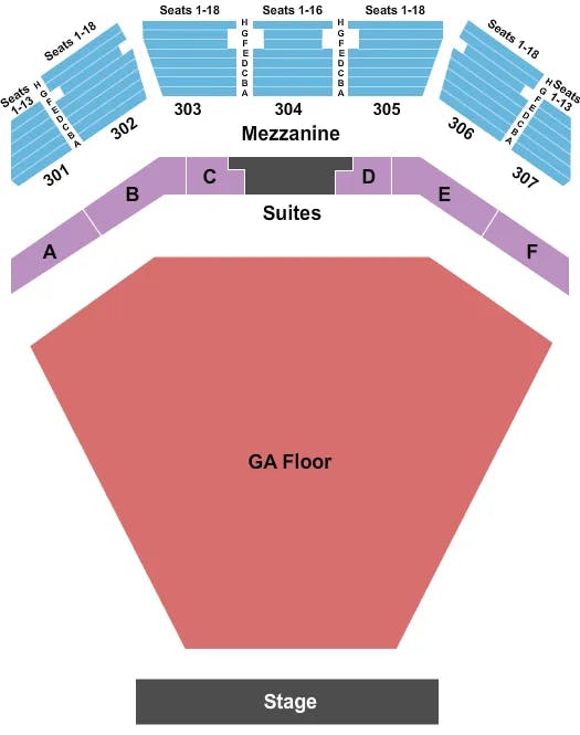  ENDSTAGE GA FLR 2 Seating Map Seating Chart