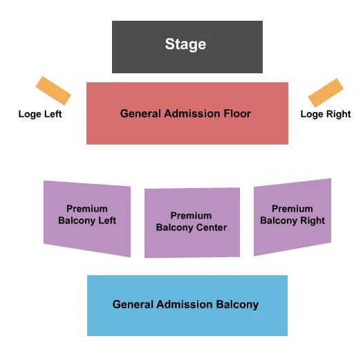 THE WILMA THEATRE MT GA FLOOR PREMIUM GA BALCONY Seating Map Seating Chart