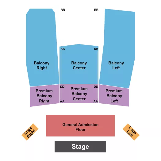 THE WILMA THEATRE MT GA FLOOR PREMIUM STANDARD BALCONY Seating Map Seating Chart