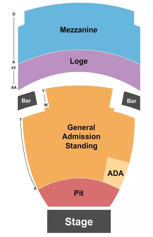  ENDSTAGE GA PIT 4 Seating Map Seating Chart