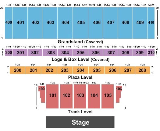 THE YORK FAIRGROUNDS PA END STAGE Seating Map Seating Chart