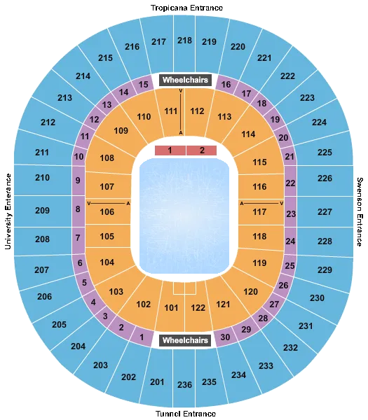 THOMAS MACK CENTER DISNEY ON ICE Seating Map Seating Chart