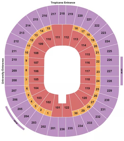 THOMAS MACK CENTER PERFORMANCE AREA Seating Map Seating Chart