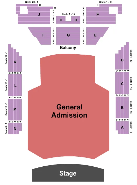 THOMAS WOLFE AUDITORIUM AT HARRAHS CHEROKEE CENTER INDIGO GIRLS Seating Map Seating Chart