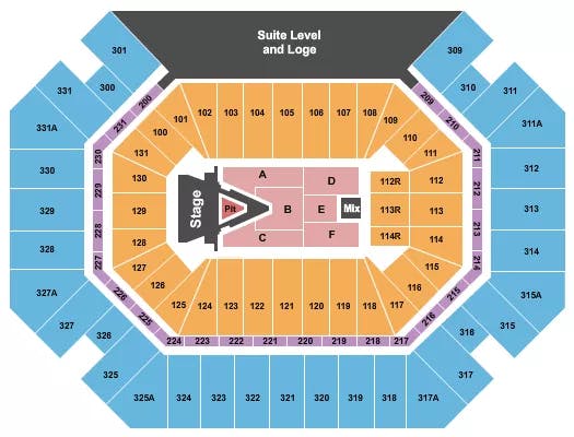  AEROSMITH Seating Map Seating Chart