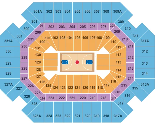  BASKETBALL 2017 Seating Map Seating Chart
