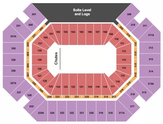  RODEO Seating Map Seating Chart