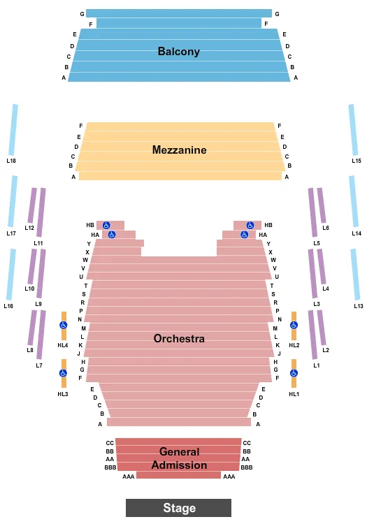  ENDSTAGE GA Seating Map Seating Chart