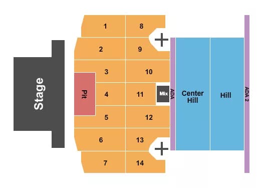  CENTER PIT GA FLR 1 14 Seating Map Seating Chart