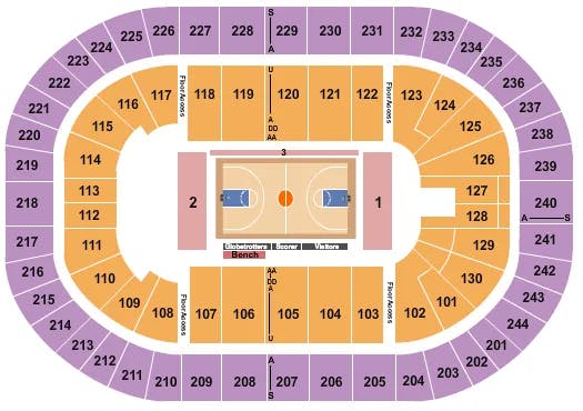  HARLEM GLOBETROTTERS 2 Seating Map Seating Chart