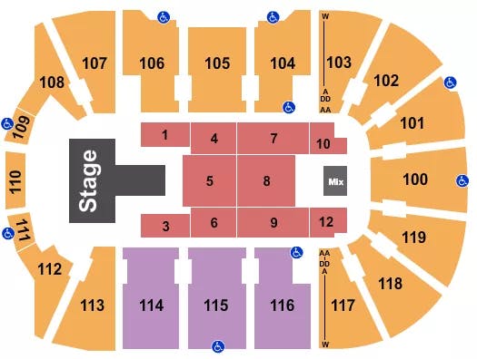  MAVERICK CITY MUSIC Seating Map Seating Chart