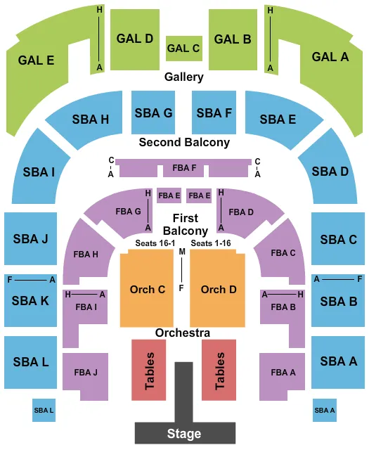  MISS SC FINALS Seating Map Seating Chart