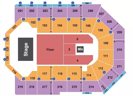TOYOTA ARENA ONTARIO BILLY CURRINGTON Seating Map Seating Chart
