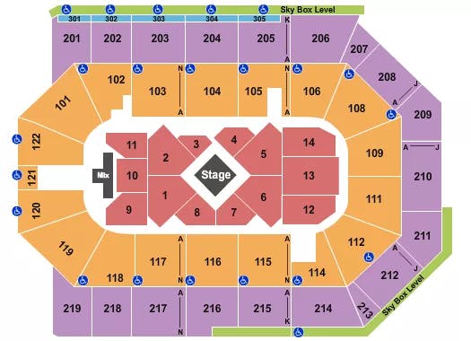 TOYOTA ARENA ONTARIO DAVE CHAPPELLE Seating Map Seating Chart