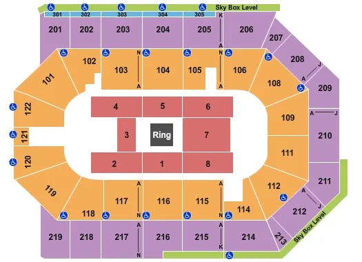 TOYOTA ARENA ONTARIO PREMIER BOXING CHAMPIONS Seating Map Seating Chart