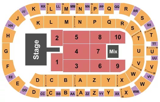 TOYOTA CENTER KENNEWICK MARCA MP Seating Map Seating Chart