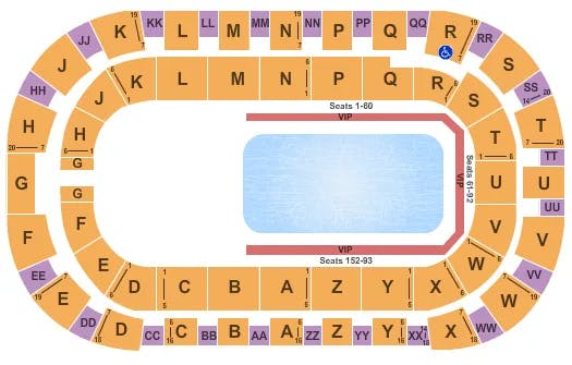 TOYOTA CENTER KENNEWICK DISNEY ON ICE Seating Map Seating Chart