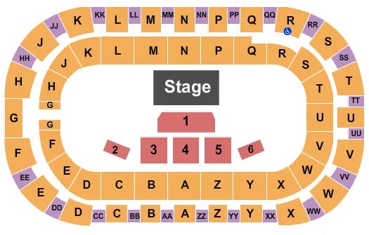 TOYOTA CENTER KENNEWICK THEATRE Seating Map Seating Chart