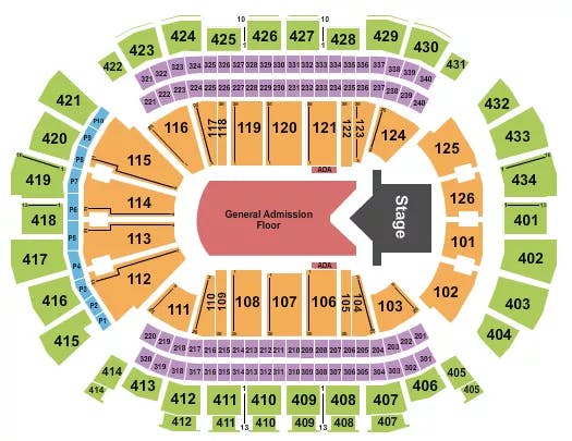 TOYOTA CENTER TX SUICIDEBOYS Seating Map Seating Chart