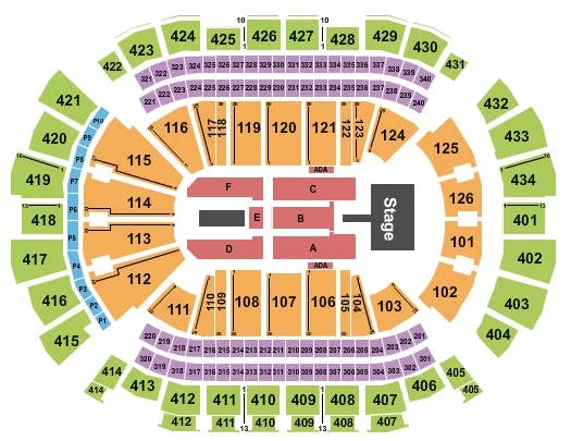 TOYOTA CENTER TX CHRISTIAN NODAL Seating Map Seating Chart