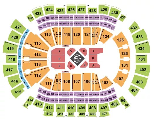 TOYOTA CENTER TX DAVE CHAPPELLE Seating Map Seating Chart