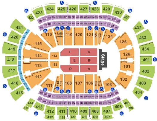 TOYOTA CENTER TX ENDSTAGE 2 Seating Map Seating Chart